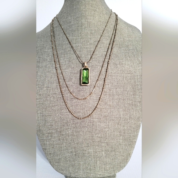 Aurora Boreal by Uno De 50 3 Strand Pendant Necklace